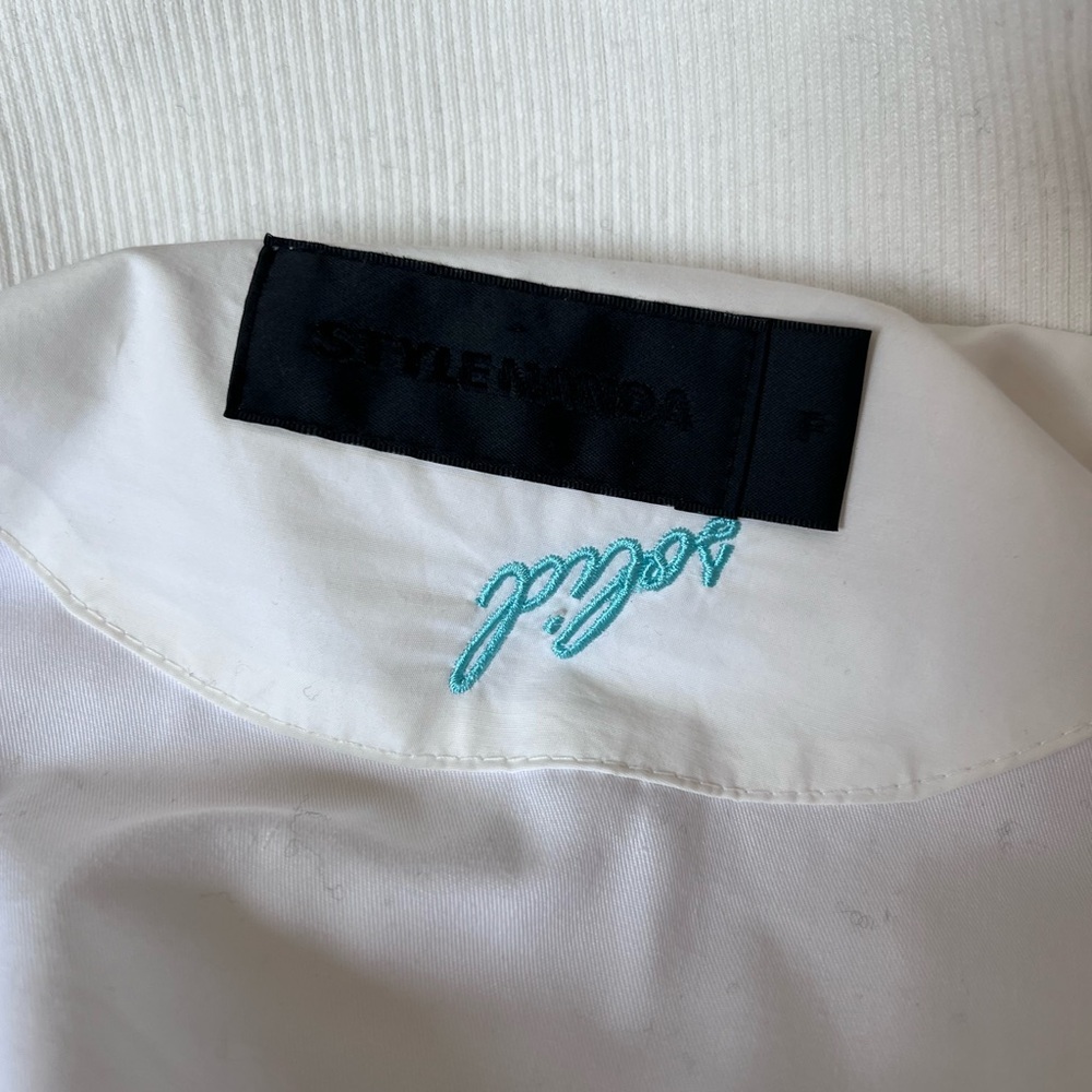 White Down Puffer Jacket With Fun Embroidery - image 8